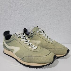 rag & bone Green and Cream Sneakers